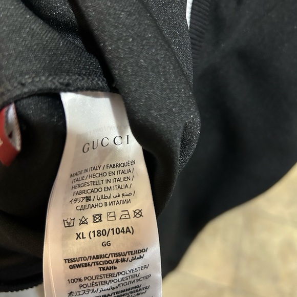 Men's Gucci embroidered logo technical jersey, zip jacket size XL made in Italy - Picture 9 of 14